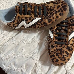 Madden Girl Leopard Print Sneakers with White Accent